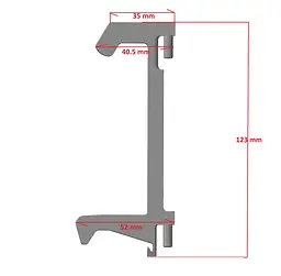 Гачок (засувка, ригель, важіль) дверцята НВЧ Bosch 607884, Siemens, Neff, Gaggenau - мініатюра 2