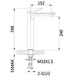 Змішувач для раковини Qtap Presto Chrome/White QTPRE269CRW45577 - мініатюра 4