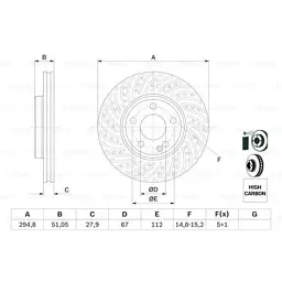 Гальмівний диск Bosch 0 986 479 A02 - мініатюра 5