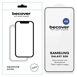 Скло захисне BeCover 10D Samsung Galaxy S26 SM-S942 Black (714766) - мініатюра 1