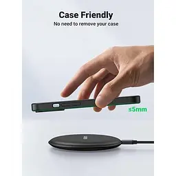 Бездротовий зарядний пристрій UGREEN CD186 Wireless Charging Pad (15112) - мініатюра 2