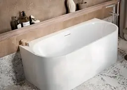 Ванна акрилова Radaway Vanesa 180х80 пристінна з ніжками + сифон + Slim-перелив (WA1-71-180x080) - мініатюра 4