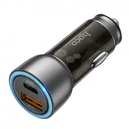 Автомобільний зарядний пристрій 43 W, PD25W+QC3,0, Hoco NZ8/АЗП-адаптер із підсвіткою - мініатюра 4