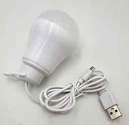 Лампочка від USB та microUSB 5v світлодіодна LED 7W з кабелем 1м для павербанка ноутбука лампа ліхтар UKC холодне світло