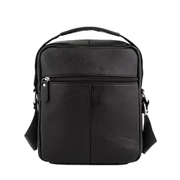 Сумка чоловіча шкіряна чорна Tiding Bag M5608-1A через плече - мініатюра 4