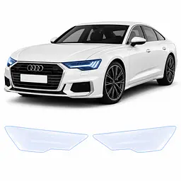 Антигравійна захисна бронеплівка за лекалами для Audi A5 B10 2024- оптика (фари та ПТФ)