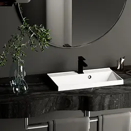 Раковина матова врізна Amidicon Rubicon 60 600x350 з литого каменю RUBICON_60_MAT, Білий матовий - мініатюра 9