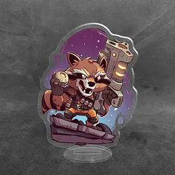 Акрилова колекційна фігурка Чібі Chibi Вартові Галактики Ракета 10 cм - мініатюра 2