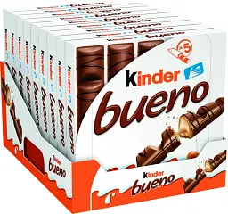 Упаковка Kinder Bueno 107.5 г х 9 шт - мініатюра 1