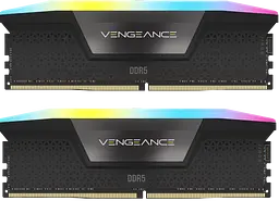 Оперативна пам'ять Corsair 32GB (2x16GB) DDR5 6000MHz Vengeance RGB Black (CMH32GX5M2E6000C36)