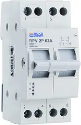 Ручний перемикач вводу (І‑0‑ІІ) 2P 63A RPV АСКО‑УКРЕМ (A0010220006)
