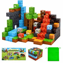 Магнітний конструктор Minecraft 100 шт по грі Майнкрафт Вулкан динозавр Mk001056