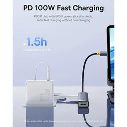 USB-Хаб Baseus UltraJoy Series 7-Port HUB AIR Space Grey (Type-C to HDMI4K@60Hz*1+USB3.0*2+PD*1+SD/TF3.0*1+3.5mm*1) (B00052803811-02) - мініатюра 8