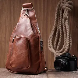 Жіноча сумка з екошкіри з акцентом на текстильну лямку Vintage 18х33х10 см sum0026946 - мініатюра 10