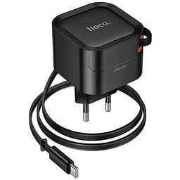 МЗП Hoco C153A Changer With Retractable Cable Type-C PD20W Black - мініатюра 6