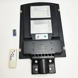 Ліхтар вуличний акумуляторний світильник 10000mAh з пультом на сонячній батареї LED Solar Street Light 90W UKC 7142 - мініатюра 4