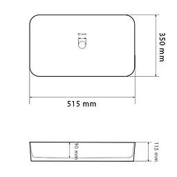 Умивальник VBI Triest 50 sand glossy накладний VBI-012712, Мрамор - мініатюра 5