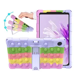 Чохол SoftGel Kids дитячий pop-it Samsung Galaxy Tab A9 SM X110 X115 X116 Веселка Світло-рожевий - мініатюра 2