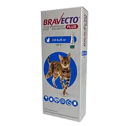 Бравекто Plus для котів Bravecto Plus Cat 2.8-6.25кг 250 мг спот-он