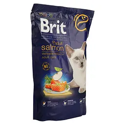 Сухий корм для котів Brit Premium by Nature Cat Adult Salmon, 800 г (з лососем) - мініатюра 3