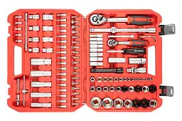 Набір автомобільного ручного інструменту Intertool ET-9110 1/4" x 1/2" у наборі 111 предметів RED - мініатюра 2