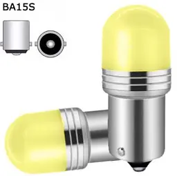 Автолампа світлодіодна LED 12/24V T25 6W Матова (BA15s) Жовтий Світло 1 шт №56