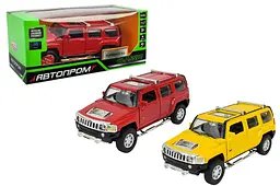 Іграшкова машинка позашляховик металева Hummer H3 1:32 Автопром світлозвукові ефекти 68321, коробка 18x9x9 см