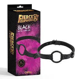 Кляп кільце Black Metal O-Ring Gag Fierce Euphoria Chisa