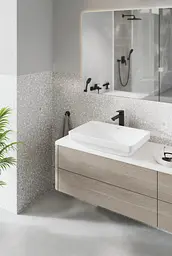 Змішувач для умивальника XL-розміру Grohe Cubeo 1017292430 Чорний матовий - мініатюра 6