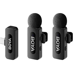 Мікрофонна радіосистема Boya BY-V20 V2.0 USB-C with 2 TX + 1 RX Black [161740] - мініатюра 6