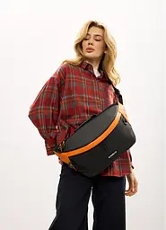 Жіноча cумка-бананка під ноутбук Sambag Urban Laptop чорно-помаранчева 46 × 26 см (51411129) - мініатюра 2