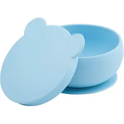 Тарілка з кришкою на присосці MinikOiOi Bowly Mineral Blue, глибока (101080003) - мініатюра 2