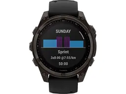 Спортивний годинник Garmin Fenix 8 47mm Solar Sapphire Carbon Gray DLC Titanium w. Black/Pebble Gray S. Band (010-02906-10/11) - мініатюра 4
