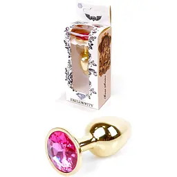 Анальна пробка Boss Of Toys Boss Series - Jewellery Gold Plug Pink S, BS6400017, Золотий / Яскраво-рожевий