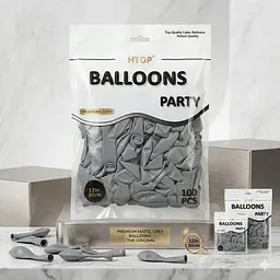 Надувні повітряні кулі HTOP 100 шт Party Balloons 30 см Товари для оформлення Дня народження Святкова атрибутика Темно Сірий - мініатюра 3