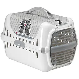 Moderna Trendy Runner Cats In Love Модерна Тренді Раннер переноска для котів з пластиковими дверцятами 49х32х30