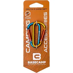 Карабін Base Camp Delta 6 Straight Set 2шт Blue/Orange