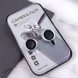 Захисне скло Metal Classic на камеру (у упак.) для Apple iPhone 15 (6.1) / 15 Plus (6.7) Блакитний / Light Blue - мініатюра 8