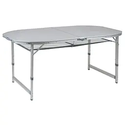 Складний стіл Bo-Camp Premium Oval 150x80 cm Grey (1404405), Сірий