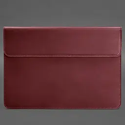 Шкіряний чохол-конверт BlankNote на магнітах для MacBook 15-16 дюйм Бордовий Crazy Horse - мініатюра 4