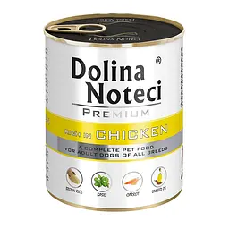 Вологий корм для собак Dolina Noteci Premium з куркою банка 800 г