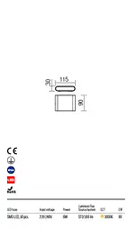 Бра вуличне POCKET AP LED SMD 6W IP54 DG (5.1.2) Redo(nou) 9052 - мініатюра 3