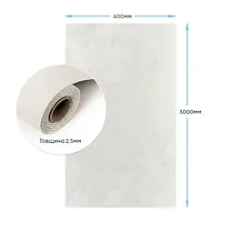 Гнучка штукатурка Wall Sticker SW-00002990 самоклеюча в рулоні 600х3000х2.5 мм біла - мініатюра 2