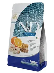 Сухий корм Farmina N&D Low Grain Ocean ADULT для дорослих котів з тріскою та апельсином 10 кг