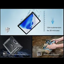 Планшет Oukitel RT7 5G 10.1" FHD+/12GB/512GB/ Dimensity7050/32000mAh/ 48+32Мп/IP69K/NFC/LTE Blue - мініатюра 9