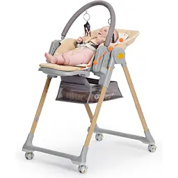 Стільчик для годування Kinderkraft Lastree Beige Wood бежевий (00-00304465) - мініатюра 9