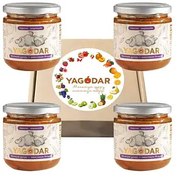 Джеми з низьким вмістом цукру YAGODAR Персик та маракуйя 4 шт (2184025791)