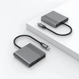 Хаб USB A-CM-COMBO3-05, Grey, Type-C 3.2 - 1xType-C 3.2 (90 Вт) / USB 3.2 / HDMI 4K 60 Гц Gembird teh0027597 - мініатюра 4