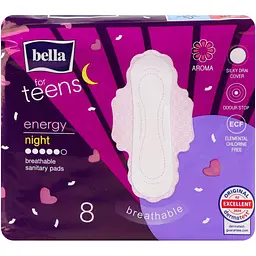 Гігієнічні прокладки Bella for Teens Energy night 8 шт. - мініатюра 3