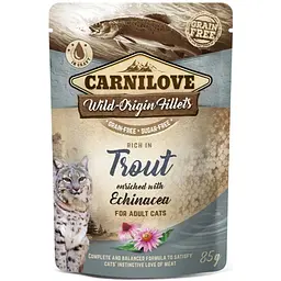 Вологий корм для котів Carnilove Trout with Echinacea із фореллю та ехінацеєю 85 г